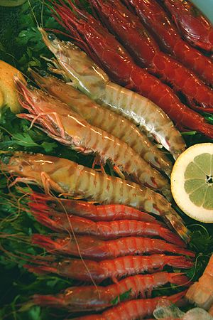 {{es|1=Marisco diverso - Langostinos }}